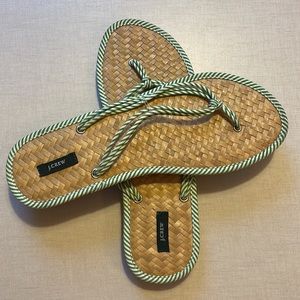 J. Crew • Staw Bottom Flip Flops • Size 9